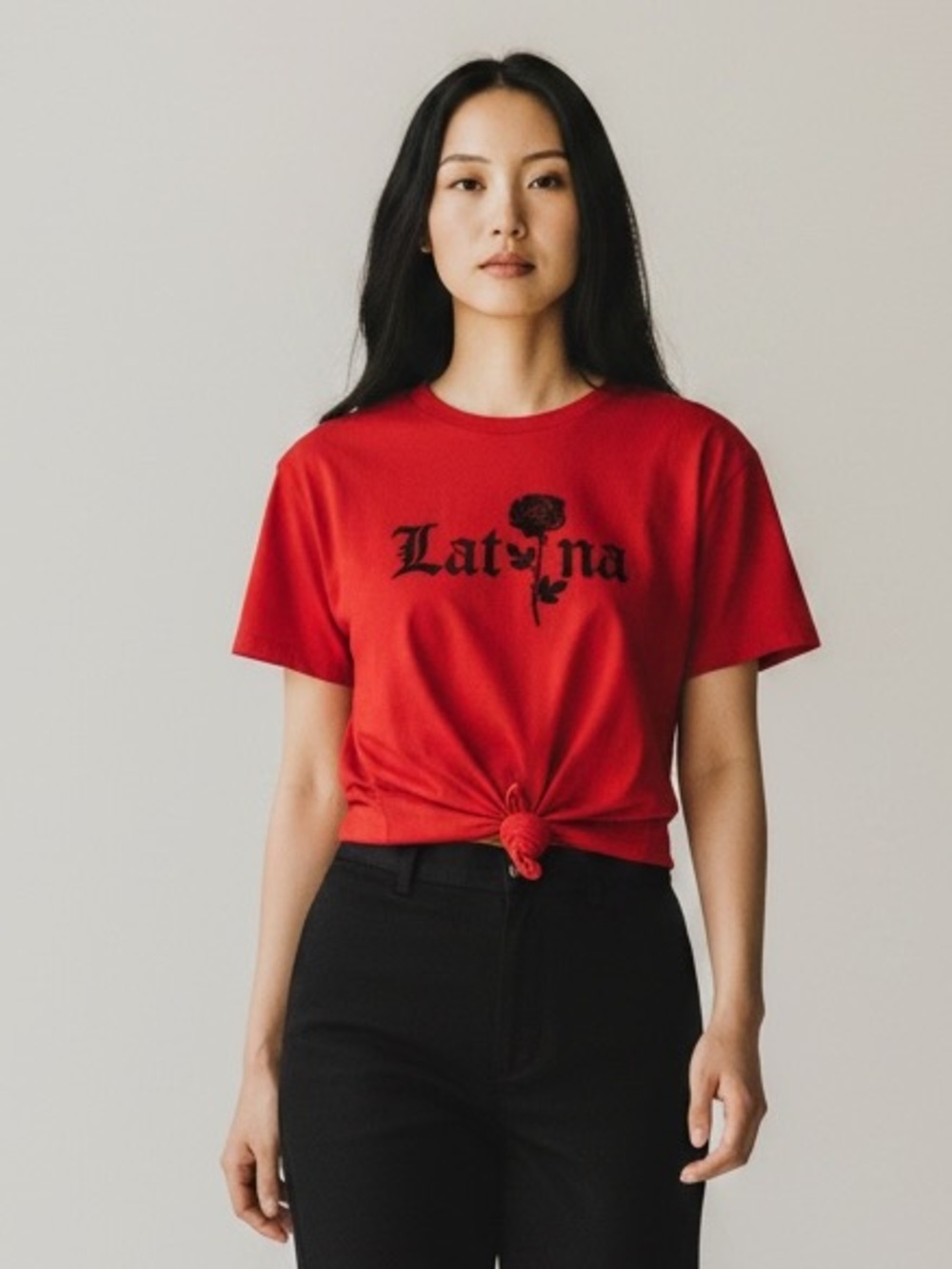 EUC VibeN Front Tie Latina T shirt Size XL